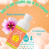 Puddles Face Glow Aqua Gel- With 1% hyaluronic Acid and Rose Geranium- 50 ML