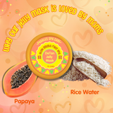Puddles Face Detan Jelly Mask- With Rice Water and Papaya- 75 GM