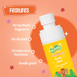 Puddles Kids Organic Mist| Jovial Giraffes with Organic Essential Oils- 50 ML