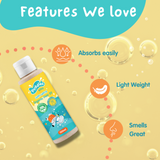 Puddles Kids non-Sticky & Paraben Free Hair Oil| Happy Hippos Hair Nourish Oil - 100 ML