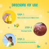 Puddles Kids Organic Sunscreen | Happy Hippo with Natural Minerals and Vitamin E- 50 ML