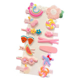 Puddles Kids Cute Hair Clip Set- Pack of 14