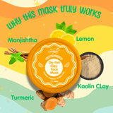 Puddles De-tan Clay Face Mask- 75 GM With Manjishtha, Turmeric, Lemon , Kaolin Clay