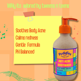 Puddles Anti-Acne Bodywash for Acne-Prone Skin | Gentle Exfoliation | Sulphate & Fragrance Free