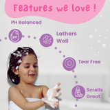 Puddles Unicorn Magic Bodywash with Coconut cleansers and Essential oils for Kids