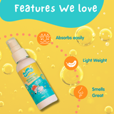 Puddles Kids Happy Hippos Organic Hair Nourish Oil