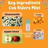 Cub Riders Mist with Apple Seed Derived Cleanser & Essential Oils for Natural Fragrance (For Kids)