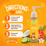 Puddles Kids Brightening De-Tan Face Wash- Gentle Sun Tan Removal- 100 ML