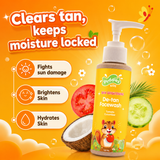 Puddles Kids Brightening De-Tan Face Wash- Gentle Sun Tan Removal- 100 ML