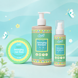 Puddles No Knots Complete Hair Care Kit | Shampoo + Conditioner + Hair Mask