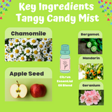 Tangy Candy Mist with Apple Seed Derived Cleanser, Chamomile & Essential Oils for Long Lasting Fragrance | Alcohol-free (For Kids)