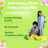 Tangy Candy Mist with Apple Seed Derived Cleanser, Chamomile & Essential Oils for Long Lasting Fragrance | Alcohol-free (For Kids)